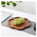 Axyaa Wooden Dining Tray | Japanese Style Dessert Plate | Ebony Small Plate