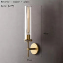 Axyaa Copper Glass Wall Light E27 for Bedroom Parlor Aisle Bathroom Sconce
