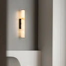Axyaa Elegant Black Gold Marble Wall Sconce for Villa Bedroom & Living Room