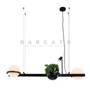 Axyaa LED Chandelier Plant Suspension Pendant Light - Black Kitchen Bar Dinning Room