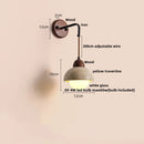 Axyaa Adjustable LED Wall Lamp Yellow Travertine White Glass Nordic Modern