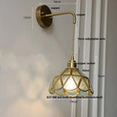 Axyaa Tiffany Style LED Wall Light Fixture Handcraft Glass Sconce Bedside Lamp