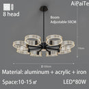 Axyaa Luxury Nordic Chandelier for Modern Living Room, Bedroom, and Restaurant