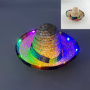 Axyaa Pet Sombrero Hat: Cute Dog Cat Straw Sun Hat with LED Lights
