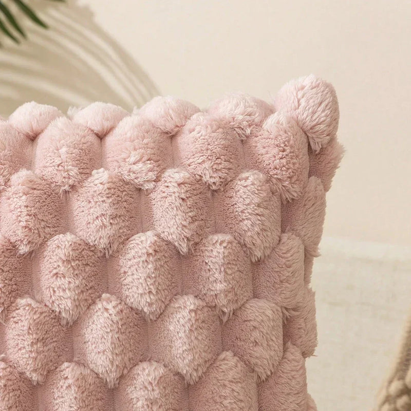 Axyaa Soft Fur Tortoise Pillowcase 45*45cm Plush Cushion Cover Cozy Decor Case