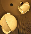 Axyaa Shell Chandelier: Modern Fabric Pendant Light for Living Room, Hotel, Restaurant