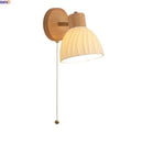 Axyaa Ceramic Wood LED Wall Light Interior Fixture for Living Room Kitchen