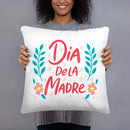 Axyaa Spanish Print White Pillow Case for Mom's Day Celebration