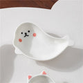 Axyaa Animal Ceramic Dish Set for Home Kitchen Seasoning - Japanese Style Mini Plate