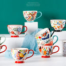 Axyaa Creative Milk Mug Large Capacity Ceramic Cup for Breakfast and Coffee.