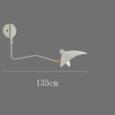 Axyaa Retro Industrial Style Wall Lamp | Adjustable Long Arm LED Bedroom Light