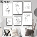 Minimalist Axyaa Mother and Child Wall Art Print for Home Decor