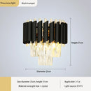 Axyaa Crystal LED Wall Sconce: Modern Black Wall Lamp for Bedroom, Corridor, Stairs