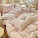 Axyaa Soft Double-Layer Cotton Quilt Cover Set with Pillowcase