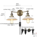 Axyaa 2-Head Industrial Vintage Wall Lamp Clear Glass Stair Light Fixtures