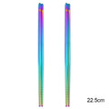 Axyaa Stainless Steel Metal Chopsticks Set - Reusable Non-Slip Dishwasher Safe Sushi Tools
