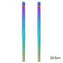Axyaa Stainless Steel Metal Chopsticks Set - Reusable Non-Slip Dishwasher Safe Sushi Tools