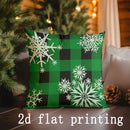 Axyaa Christmas Green Buffalo Check Pillow Cover for Sofa, Bedroom, Car