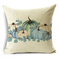 Big Blue Pumpkin Bike White Pillowcase Set for Home Decor - Axyaa