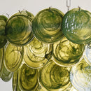 Axyaa Green Crystal LED Chandelier for Home Decor.