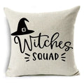 Axyaa Halloween Pattern Cushion Cover: Printed Linen Throw Pillow Case 45cm*45cm