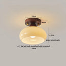 Axyaa Walnut Copper LED Ceiling Lights Modern Home Lighting