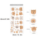 Axyaa Rainbow Bear Animals Nursery Wall Decals for Girls Bedroom Decor