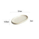 Axyaa Oval Ceramic Fish Plate: Stylish Tableware for Steaming, Barbecue, Sushi, Desserts
