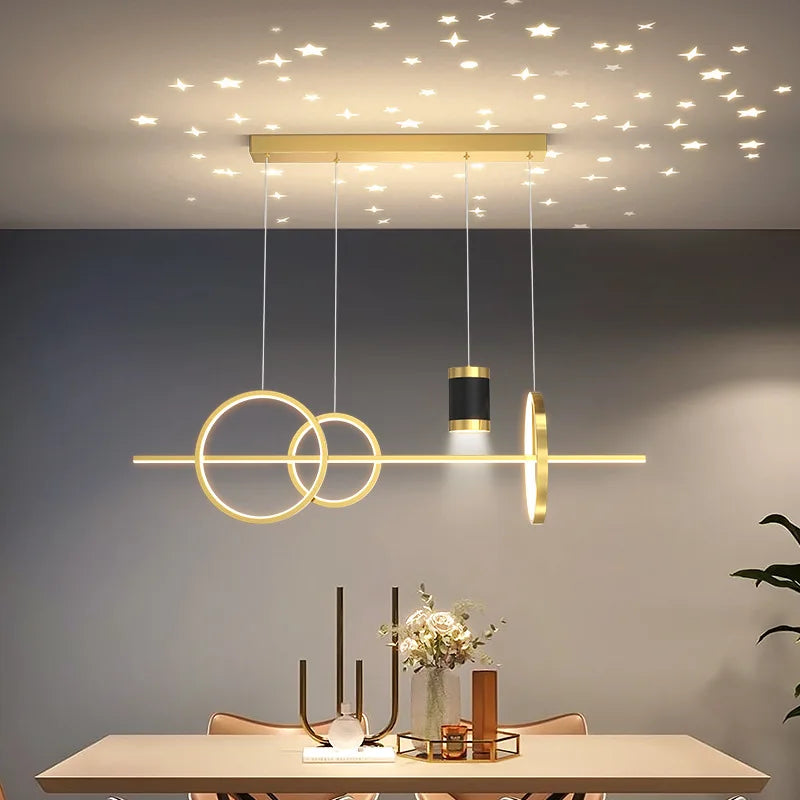 Axyaa Starry Pendant Light: Modern Luxury Dining Chandelier - Creative Decorative Hanging Lighting
