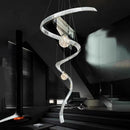 Axyaa Crystal Chandeliers - Modern Hall Staircase Lighting Fixtures