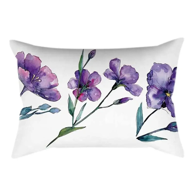 Axyaa Plant Art Polyester Cushion Cover Elegant for Living Room Sofa 30x50cm