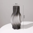 Axyaa Nordic Frost Glass Vase Modern Home Decor Stand for Flowers