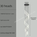 Axyaa Long Strip LED Pendant Lamp for Staircase, Hotel Lobby & Villa Creative Decor