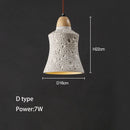 Axyaa Japanese Design Yellow Travertine Pendant Lights for Wabi-Sabi Style Bedroom