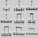 Axyaa Gold Metal Glass Pendant Light with LED, Chain Hanging Lamp for Modern Living Room