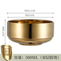 Axyaa Stainless Steel Double Layer Rice Soup Bowl - Durable Kitchen Tableware