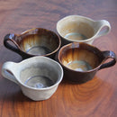 Axyaa Kiln Ceramics Latte Cups Set - Italian Style Coffee Mugs & Saucers