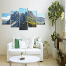 Axyaa Mountain Peak Landscape Canvas Wall Art for Home Decor