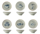 Axya Ceramic Noodle Soup and Dessert Bowl Set - Retro Korean Tableware