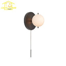 Axyaa Modern Black/Gold Iron Art Wall Lamp for Bedroom Cafe