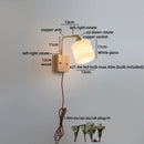 Axyaa Gold Brass Glass LED Wall Sconce Pull Chain Switch Wandleuchte