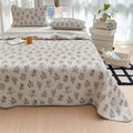 Axyaa Spring Cotton High-Temp Sand-Washed Bed Cover Single Piece, Winter Padded Bed for One