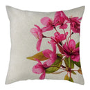 Axyaa Natural Flower Bird Linen Cushion Cover ��� Decorative Pillow Cases