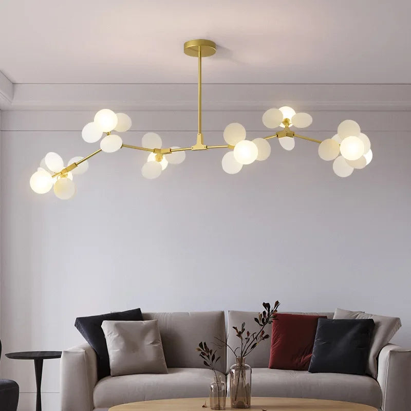 Axyaa Colourful Branch Chandelier: Modern LED Ceiling Light for Bedroom and Living Room