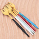 Axyaa Pink Gold Stainless Steel Small Forks Set of 6
