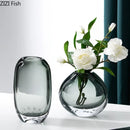 Axyaa Elegant Glass Vase for Home Decor and Flower Arrangement
