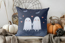 Axyaa Cute Ghosts Holding Hands Halloween Pillow Cover for Sofa Bedroom Car
