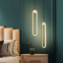 Axyaa Modern Gold Black LED Pendant Lamps for Minimalist Decor Lighting