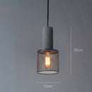 Axyaa Industrial Cement Metal Pendant Light - LED Hanging Lamp for Home and Commercial Spaces