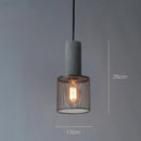 Axyaa Industrial Pendant Light Cement Metal Shade LED Hanging Lamp